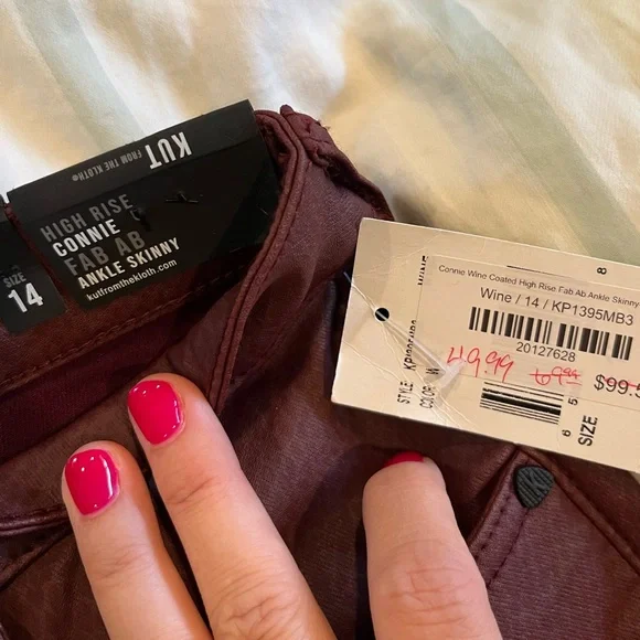 NWT Kut from the Kloth Connie High Rise Fab Ab Ankle Skinny Pant Snakeskin Print - Picture 15 of 15